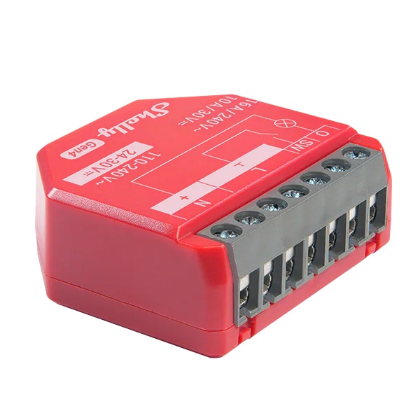 Shelly 1PM Gen4 - WiFi + Zigbee rel med effektmling (24VDC/230VAC)
