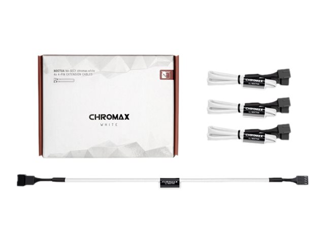 Noctua 4 pin PWM (female) - 4 pin PWM (male) Hvid 30cm Forlængerkabel til blæserstrøm