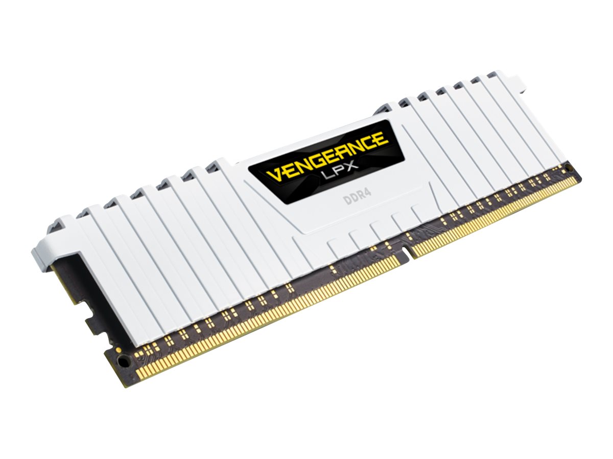 CORSAIR Vengeance LPX - DDR4 - sæt - 16 GB: 2 x 8 GB - DIMM 288-PIN - 3200 MT/s / PC4-25600 - CL16 - 1.35 V - ikke bufferet - ikke-ECC - hvid