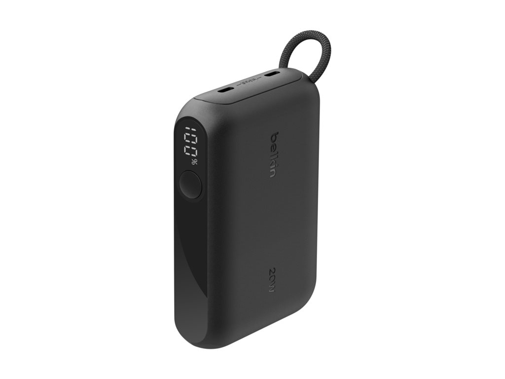Belkin BoostCharge power bank - 24 pin USB-C - 20 Watt Powerbank - Sort - 10000 mAh