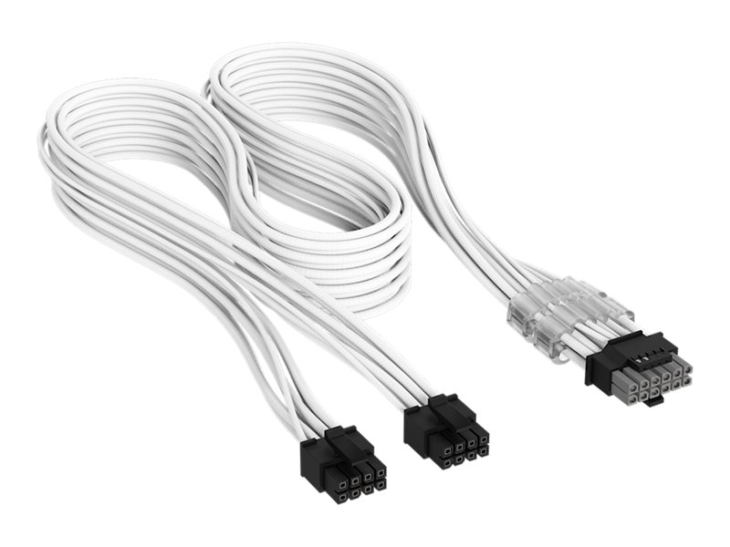 CORSAIR 8 pin PCI Express-strøm (male) - 16-pin PCI Express-strøm (male) Hvid Strømkabel