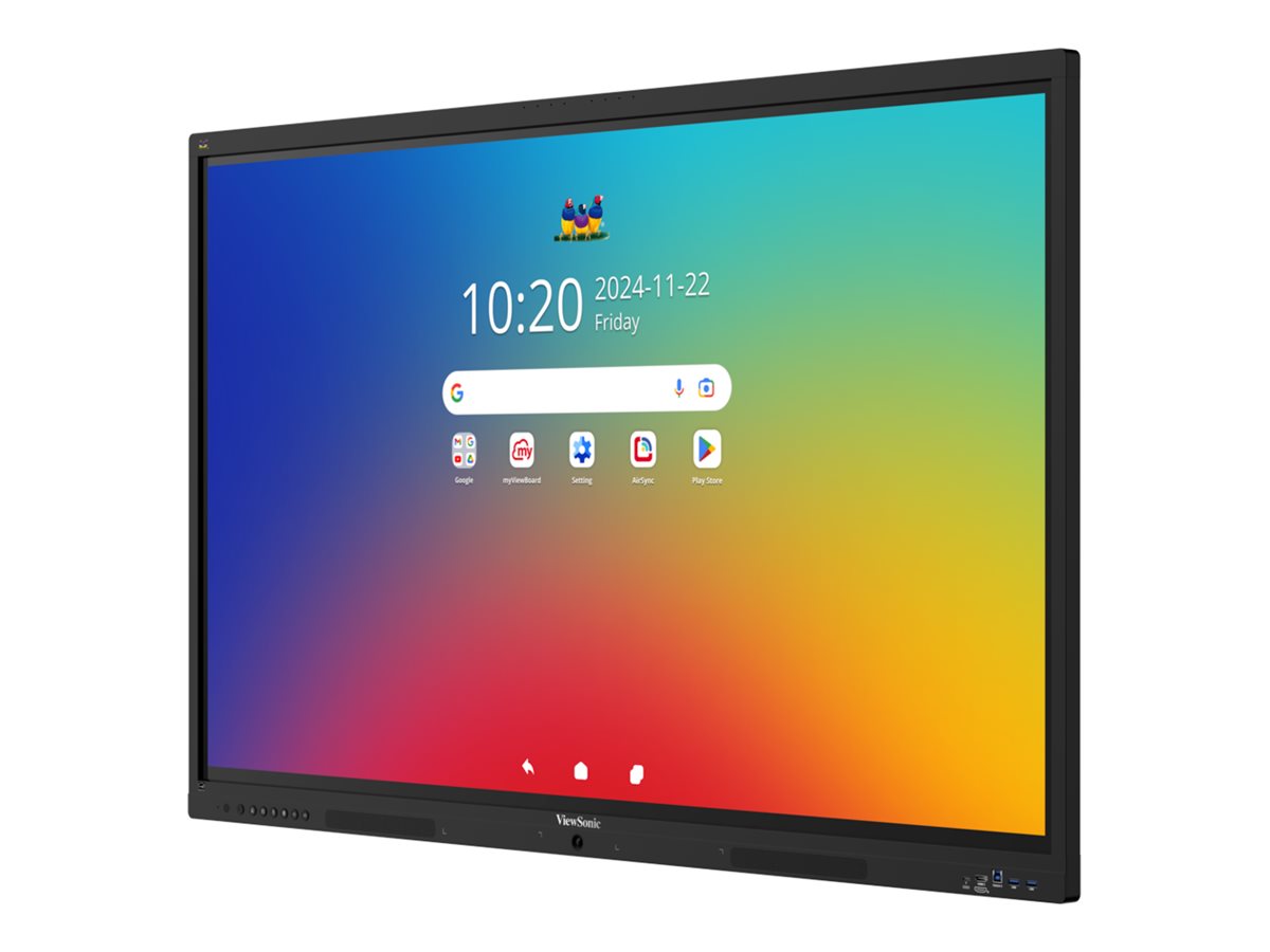 Viewsonic IFP 55IN 4K ANDROID 16 EDLA 64, 2,49 m (98), 1209,6 x 680,4 mm, 450 cd/m², 1,07 milliarder farver, 3840 x 2160 pixel, TFT-LCD