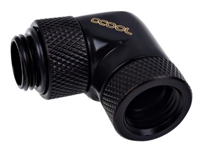 Alphacool Eiszapfen Connector Series Flydende kølesystem vinklet fitting-adapter 1-pack Sort