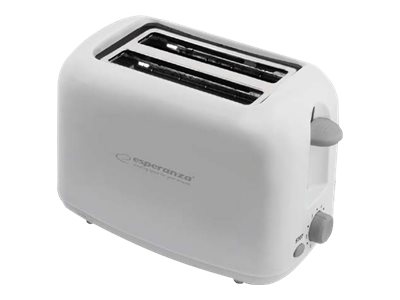 Brødrister 2-skiver - Esperanza Caprese, 600 W, hvid