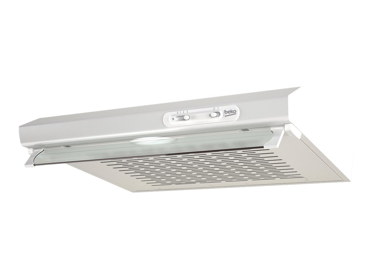 Beko CFB 6310 W - Hætte - standard - bredde: 60 cm - dybde: 47 cm - udtrækning og recirkulation (-) - hvid