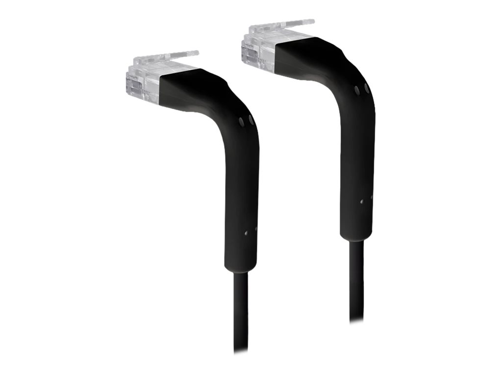 UniFi Eth patchkabel, bjeligt, med stik, RJ45, 0.1 meter, sort, 50 stk. (restsalg)