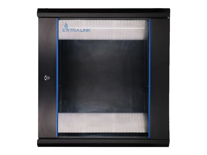 Extralink - Rack kabinet - 600x450 mm - vægmonterbar - sort - 12U - 19