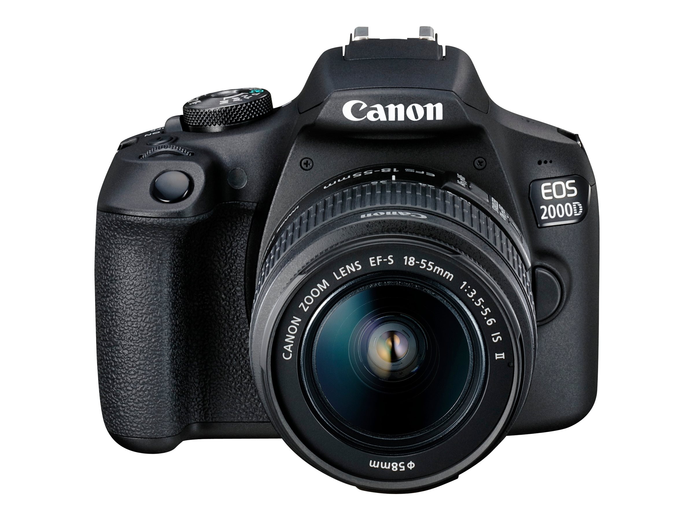 Canon EOS 2000D - Digitalkamera - SLR - 24.1 MP - APS-C - 1080p / 30 fps - 3x optisk zoom EF-S 18-55 mm III og EF 75-300 mm III objektiver - Wi-Fi, NFC