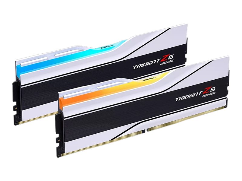 G.Skill Trident Z5 Neo RGB DDR5-6400 - 32GB - CL32 - Dual Channel (2 pcs) - AMD EXPO - Hvid med RGB