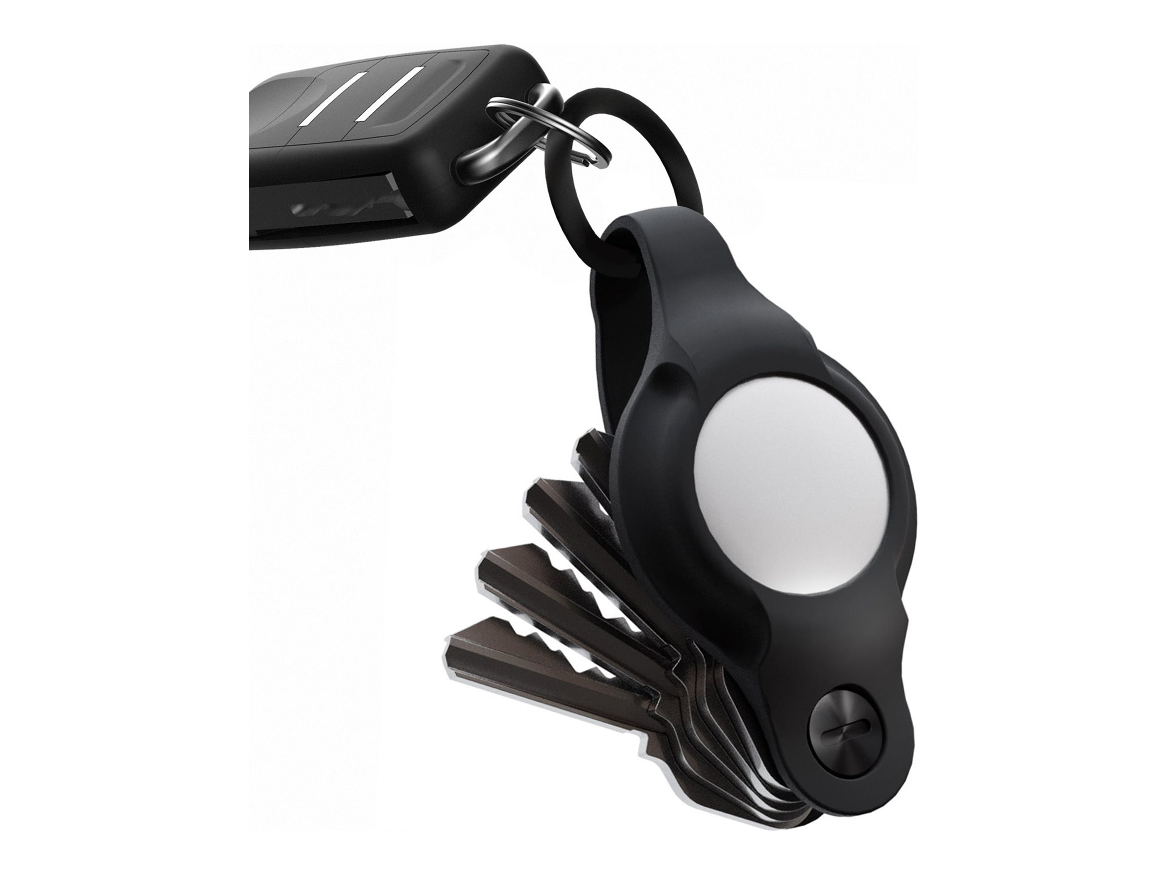 KeySmart Air Flex Taske For airtag / keys Sort Blød berøring-silikone