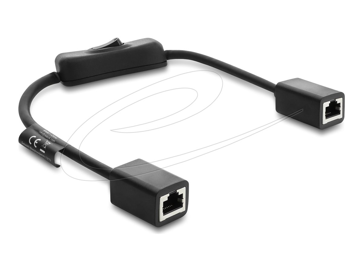 Delock CAT 6 Foldet uskærmet snoet par (F/UTP) Netværkskabel Sort