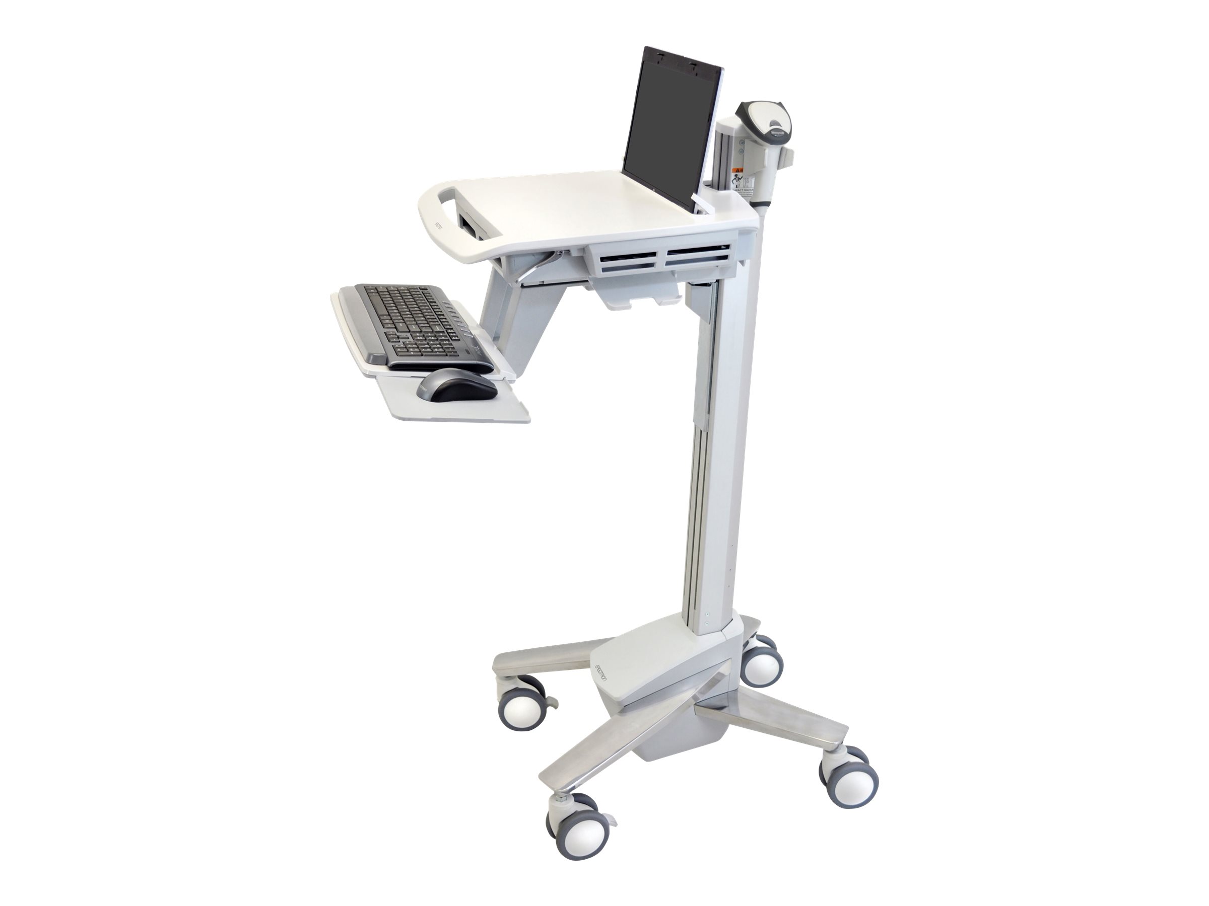 Ergotron StyleView sv40 - Vogn med hjul - Constant Force Technology - for notebook/PC-udstyr - let brug - låsbar - medicinsk - aluminium, zinkbelagt stål, højkvalitetsplastik - grå, hvid, poleret aluminium - skærmstørrelse: op til 17,3