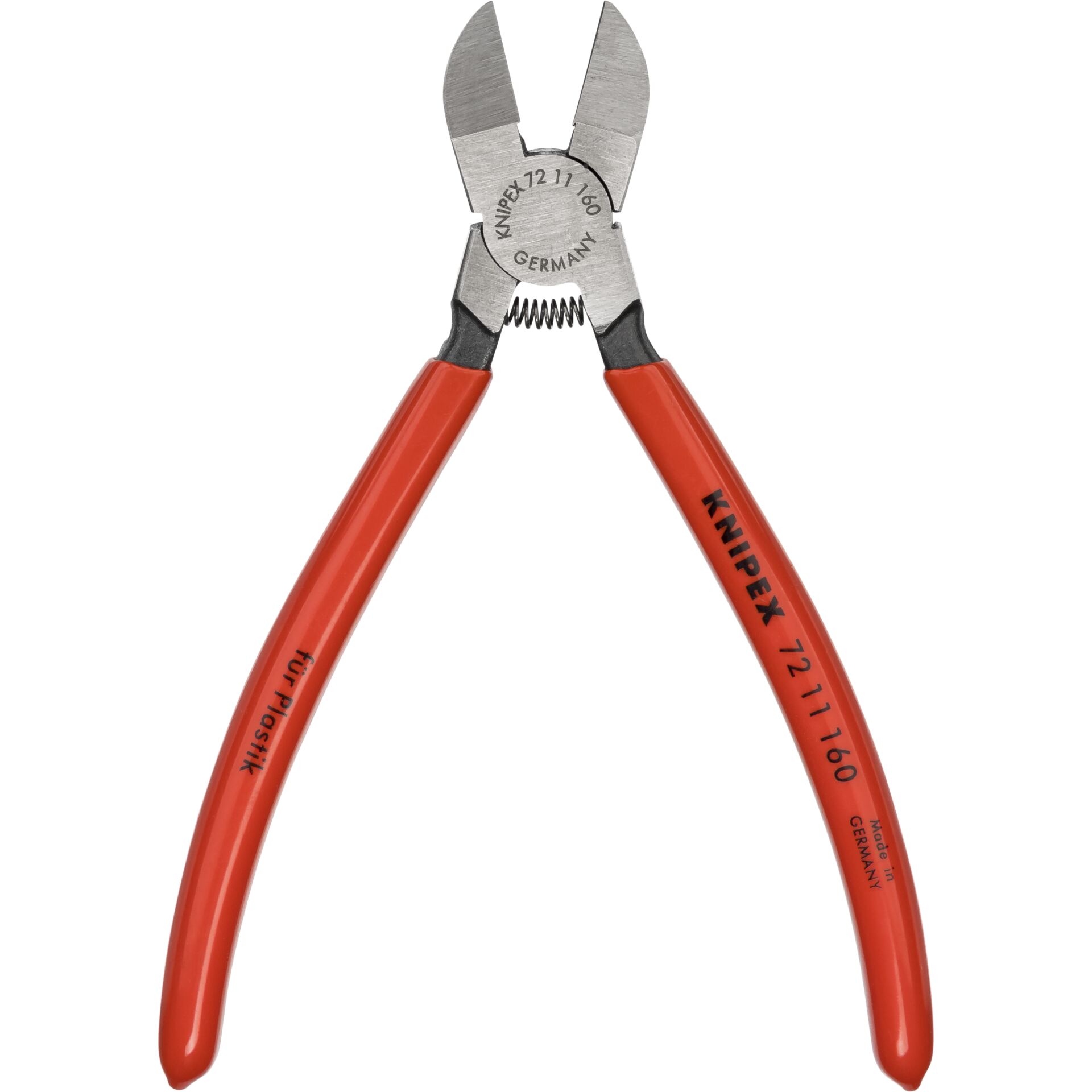 KNIPEX side cutters 72 11 160, for plastic, cutting pliers (red, length 160mm)