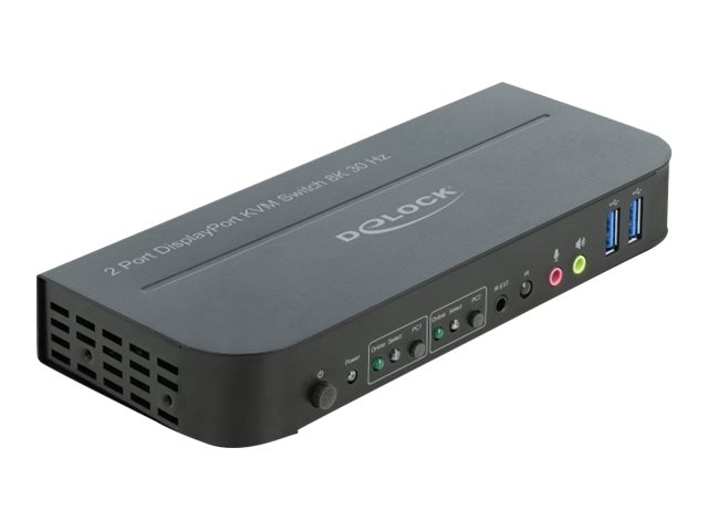 DeLock DisplayPort 1.4 KVM 8K 30 Hz USB 3.0 and Audio KVM / audio / USB switch Desktop