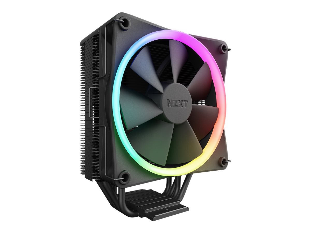 NZXT T120 RGB - Processor-køler - (for: LGA115x Socket, LGA1200, LGA1700, AM4, AM5) - aluminium og kobber - 120 mm - sort
