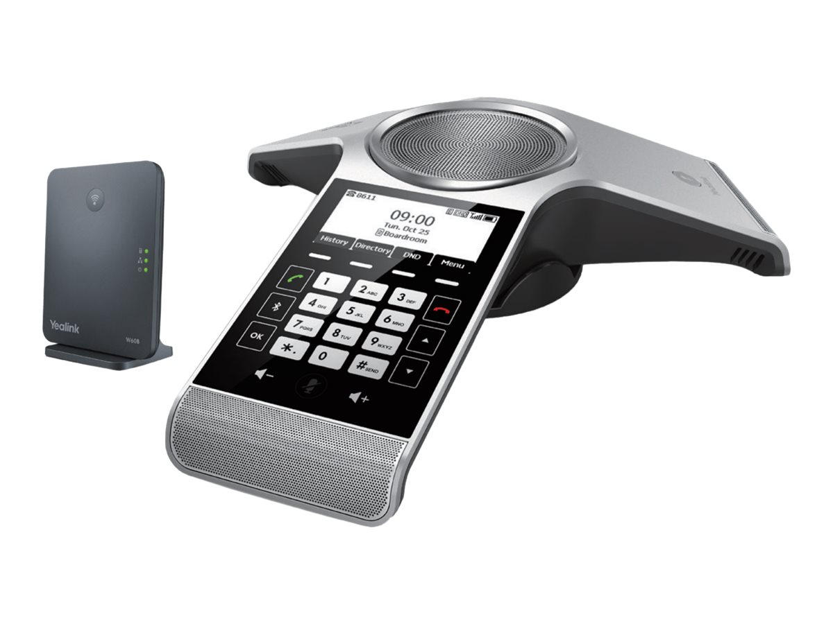 Yealink CP930W - VoIP konference system - med Bluetooth interface - IP-DECT - 8-vejs opkaldskapacitet - SIP, SIP v2, SRTP - Space-sølv