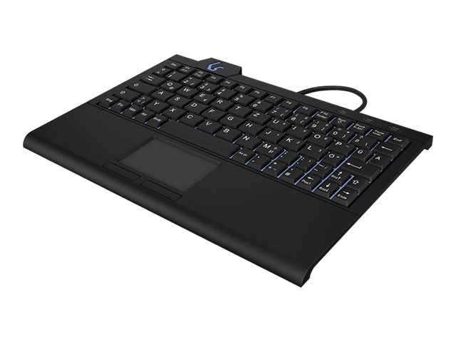 KeySonic KSK-3210ELU tastatur med touchpad - USB, tysk QWERTZ, sort