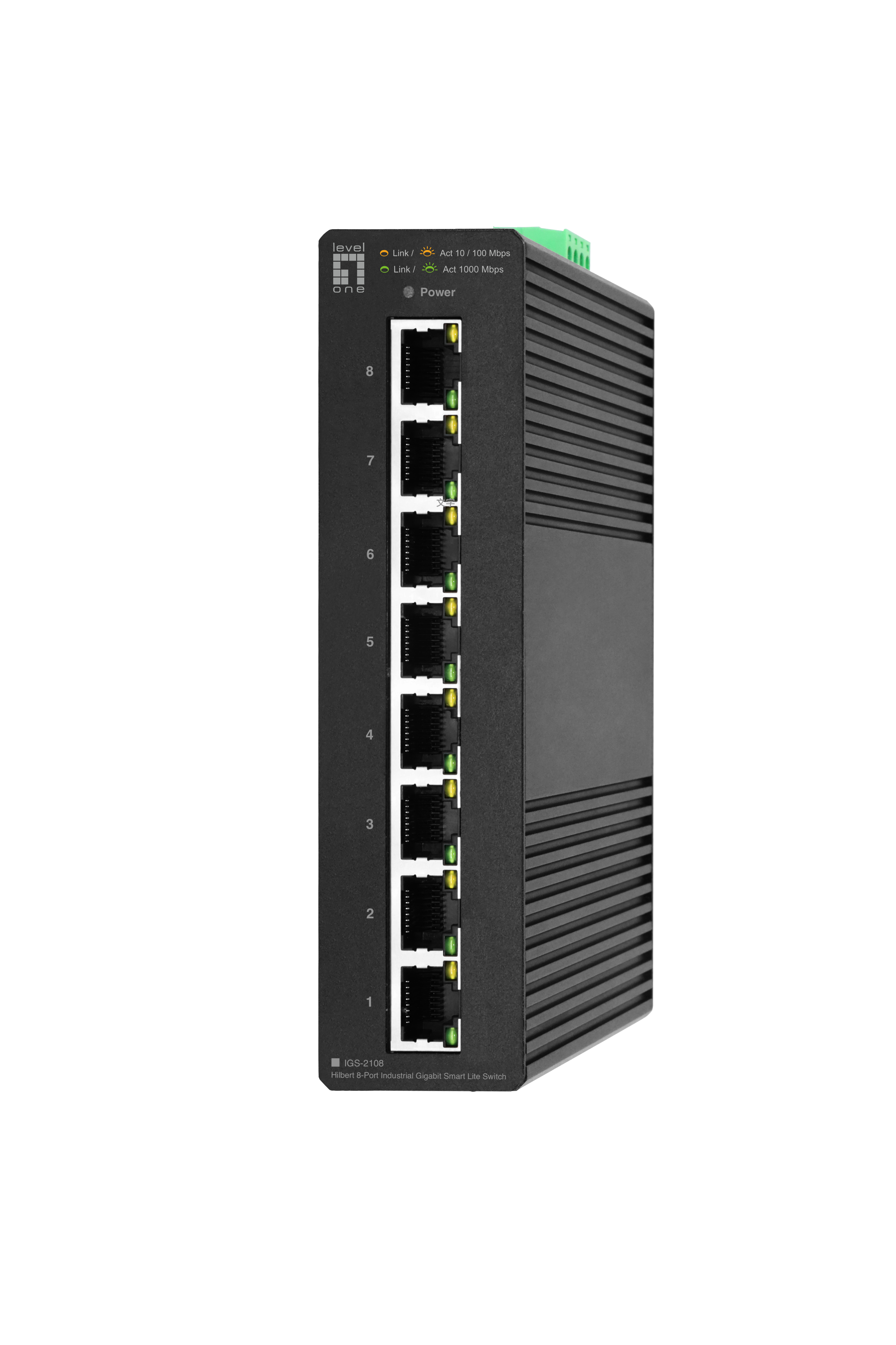 LevelOne Hilbert 8-port industriel Gigabit Smart Lite-switch