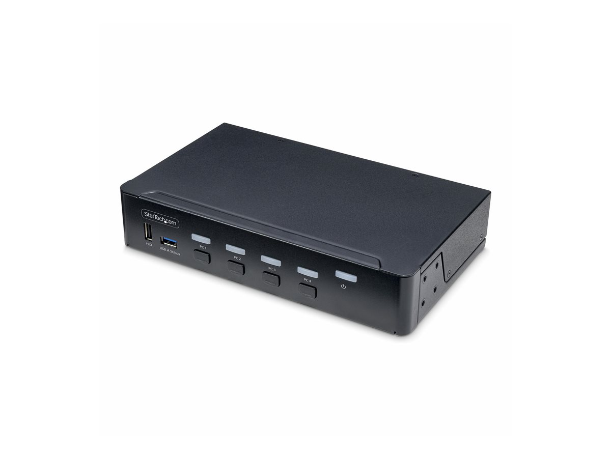 StarTech.com 4-Port DisplayPort KVM Switch 4K 60Hz TAA Compliant - KVM / audio / USB switch - 4 ports - TAA Compliant