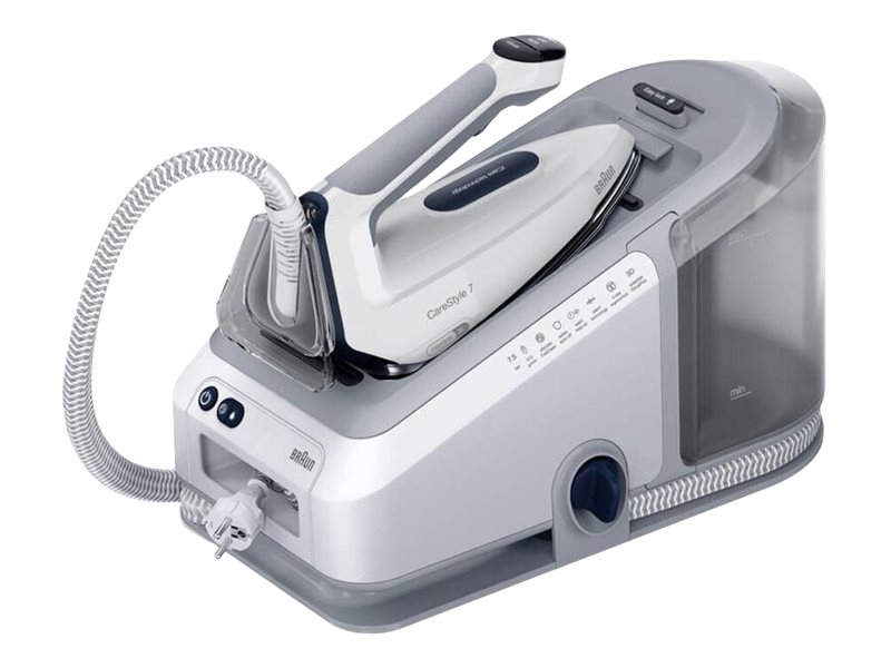 Braun CareStyle 7 IS 7262 - Dampstrygejern med automatisk afbrydelse - såleplade: EloxalPlus FreeGlide 3D - 2700 W - hvid/grå