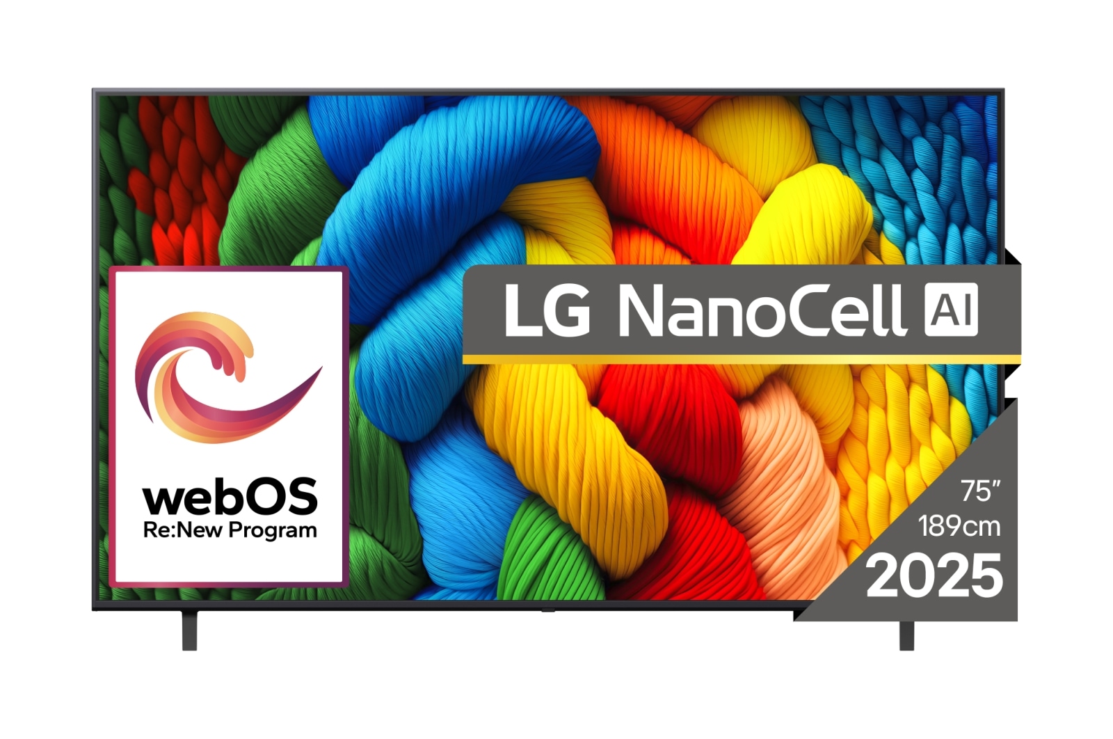 LG NanoCell AI NANO80 75NANO80A3B TV 75" 4K Ultra HD Sort