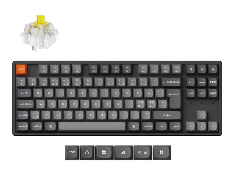 Keychron K8 MAX Tastatur Mekanisk Sydvendt RGB LED Trådløs Kablet Nordisk billede