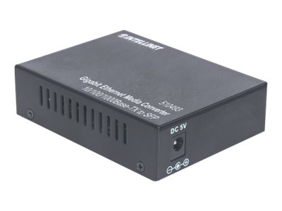 Intellinet to SFP Media Converter, Base-Tx to SFP slot, empty Fibermedieomformer