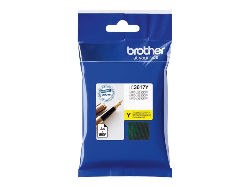 Blækpatron Brother LC-3617Y gul - Original, Standardkapacitet