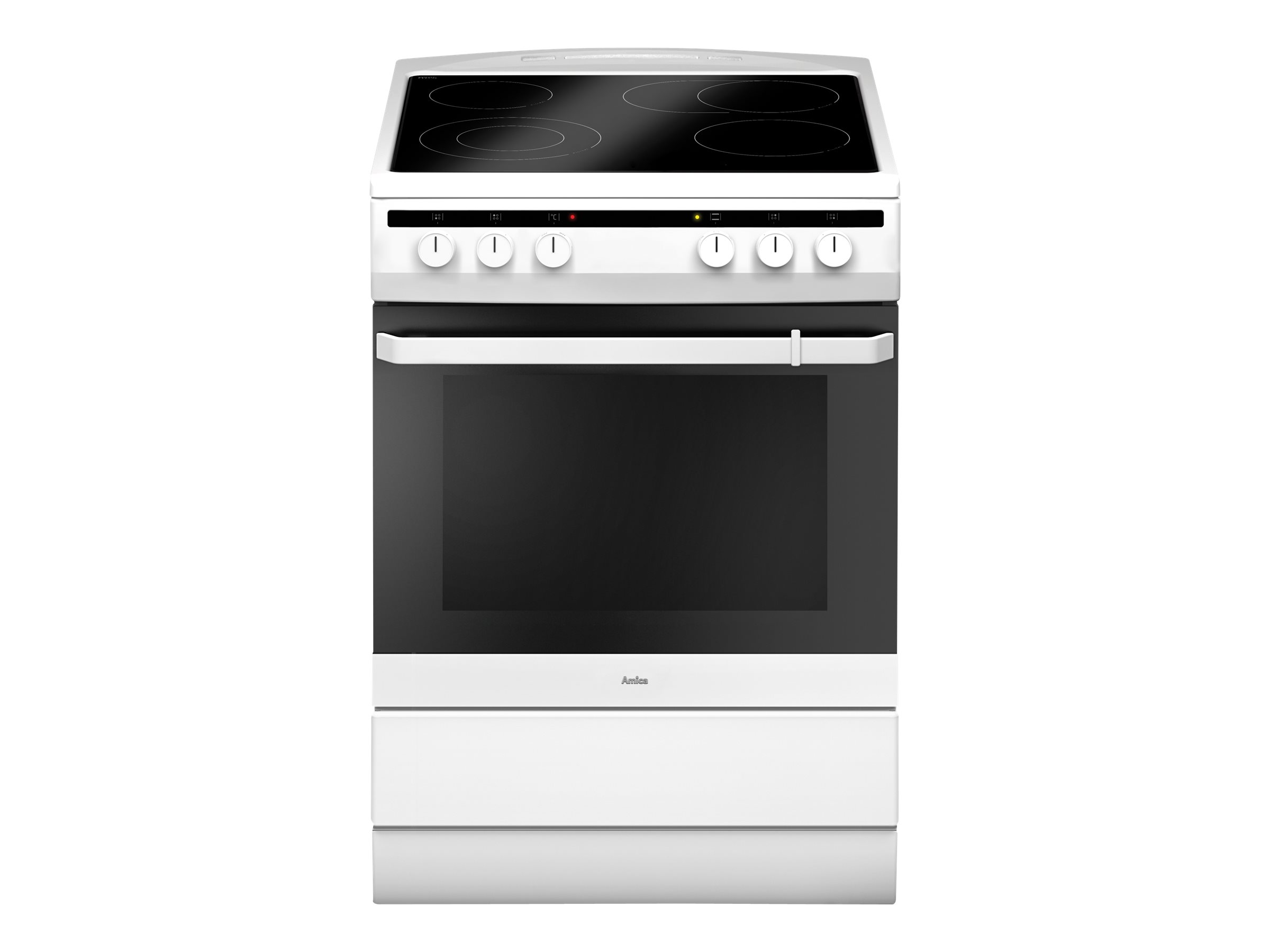 Amica SHC 11642 W Komfur Fritstående Keramisk kogeplade Hvid