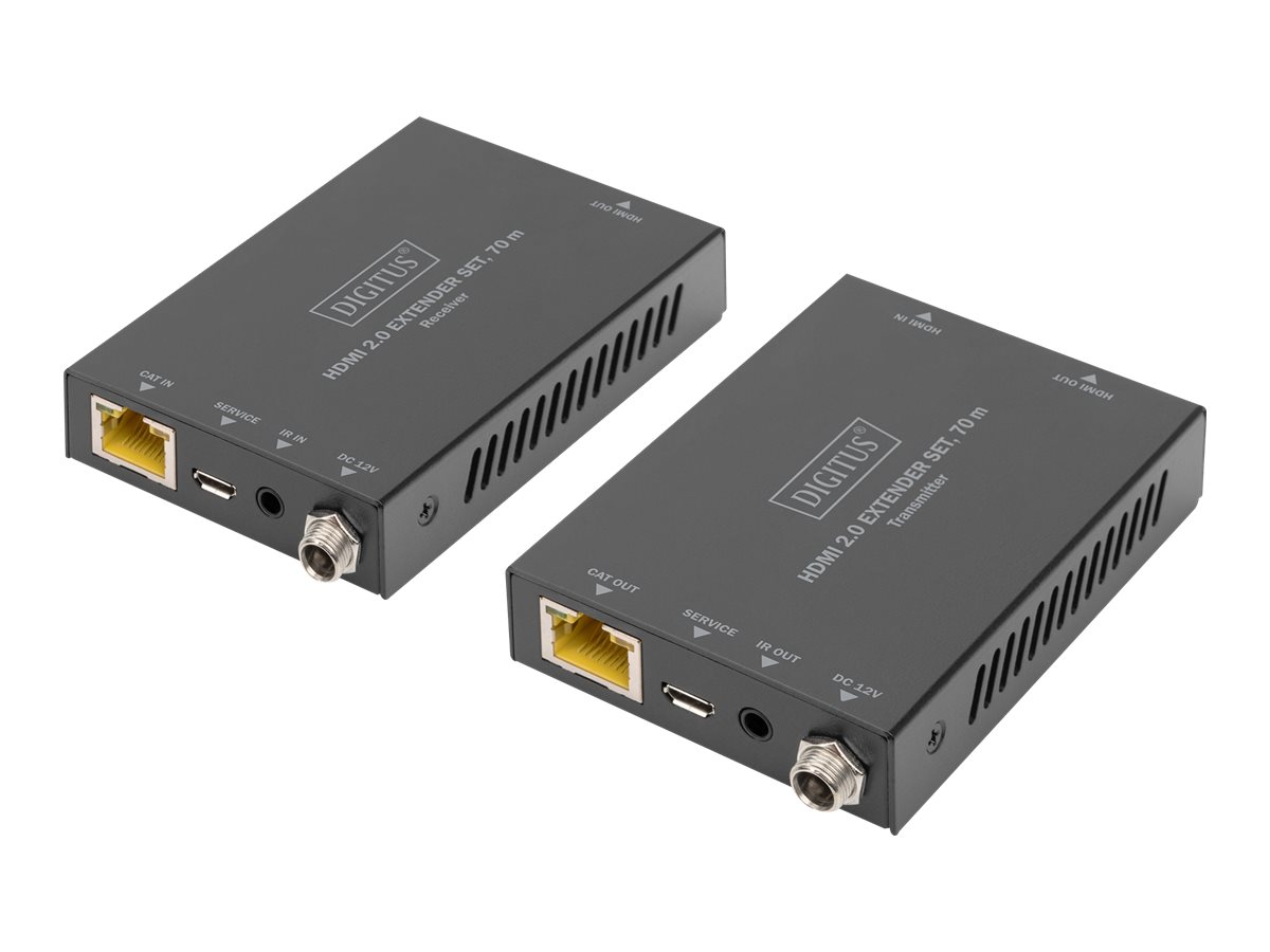 DIGITUS DS-55506 - Sender og modtager - video/audio/infrarød forlænger - HDMI - over CAT 5e/6/6a/7 - op til 70 m