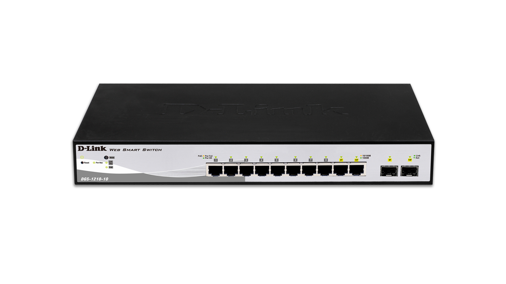 Netværksswitch D-Link DGS-1210-10/E - 10‑port Gigabit med 2 SFP