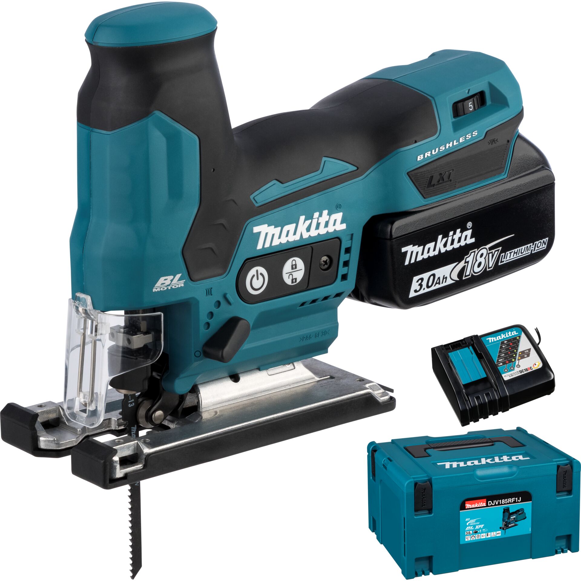 Makita Cordless pendulum jigsaw DJV185RF1J