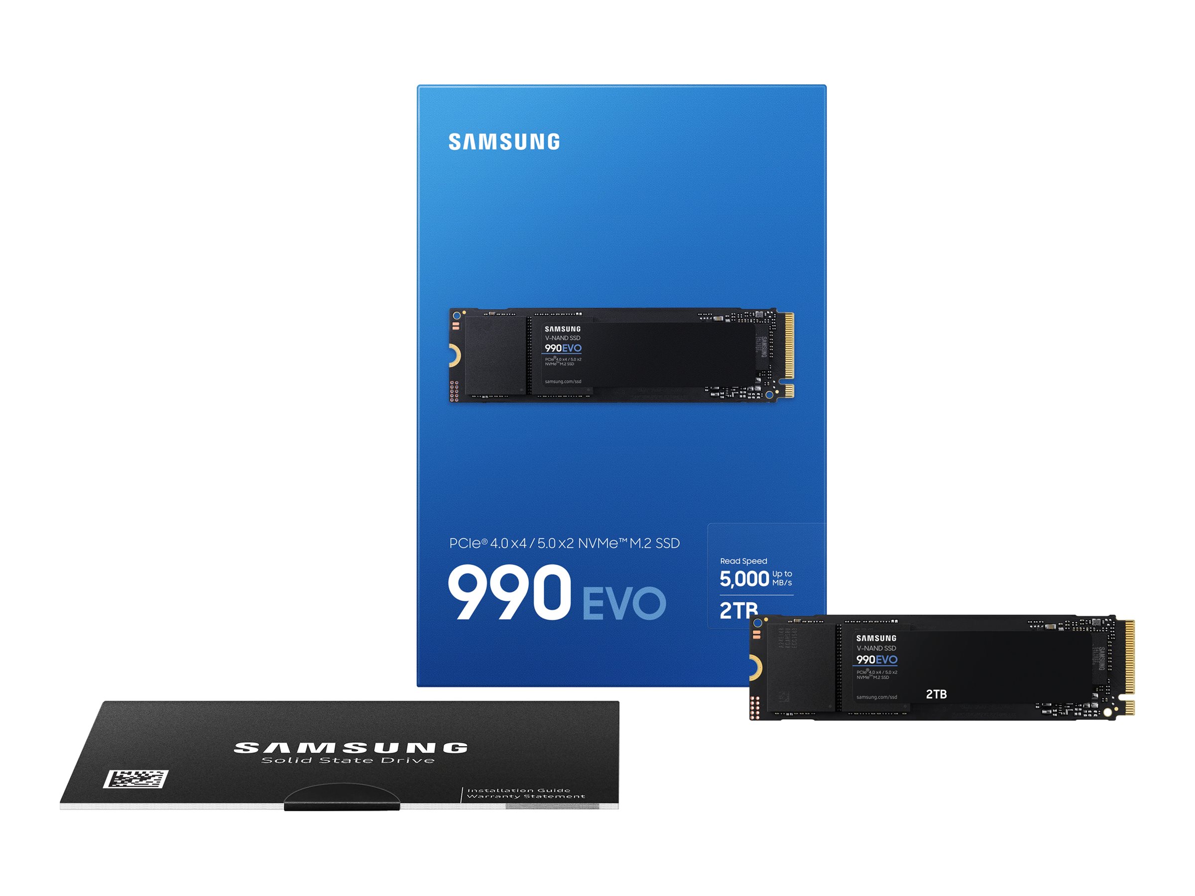 Samsung 990 EVO SSD MZ-V9E2T0BW 2TB M.2 PCI Express 4.0 x4 (NVMe) PCI Express 5.0 x2 (NVMe)