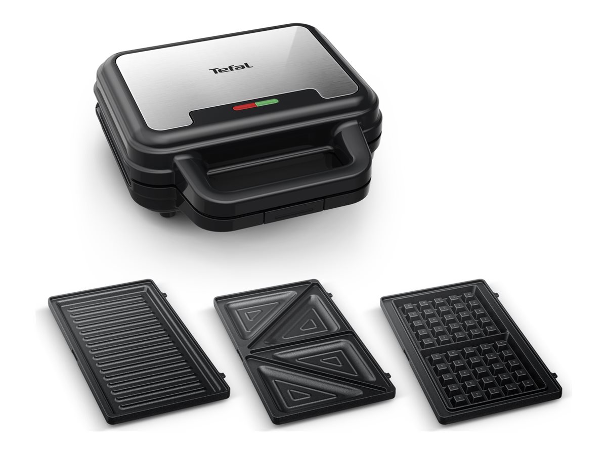 Tefal Ultra Compact SW383D10 - Sandwich maker / waffle maker / panini maker - 700 W - rustfrit stål