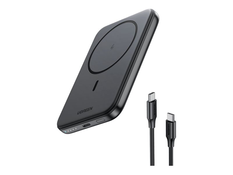 UGREEN 10.000 mAh Magnetisk Trådløs Powerbank i Space Grey Powerbank - Grå - 10000 mAh