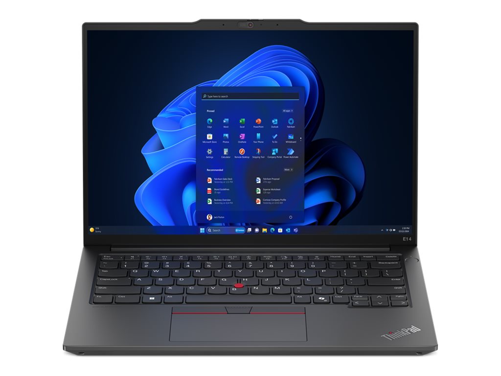 Lenovo ThinkPad E14 Gen 6 21M7 - 180° hængselsdesign - Intel Core Ultra 5 - 125U / op til 4.3 GHz - Win 11 Pro - Intel Graphics - 16 GB RAM - 512 GB SSD TCG Opal Encryption 2, NVMe - 14 IPS 1920 x 1200 - Gigabit Ethernet - Wi-Fi 6E, Bluetooth - grafitsort - kbd: Nordisk