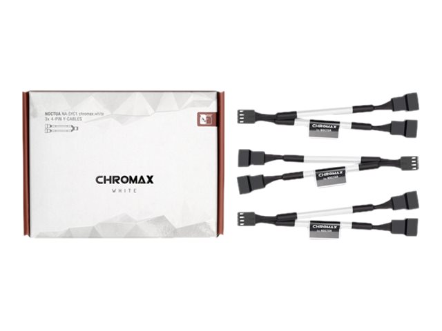 Noctua NA-SYC1 chromax.white - Splitter til blæser - 4 pin PWM (hun) til 4 pin PWM (han) - 11.5 cm - hvid