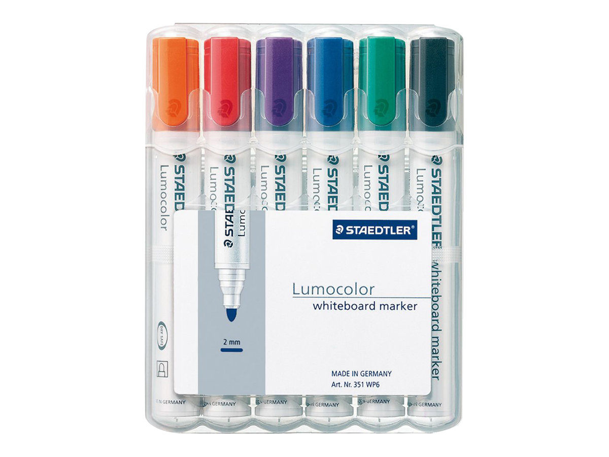 STAEDTLER Lumocolor Markør Sort Blå Grøn Orange Lilla Rød billede