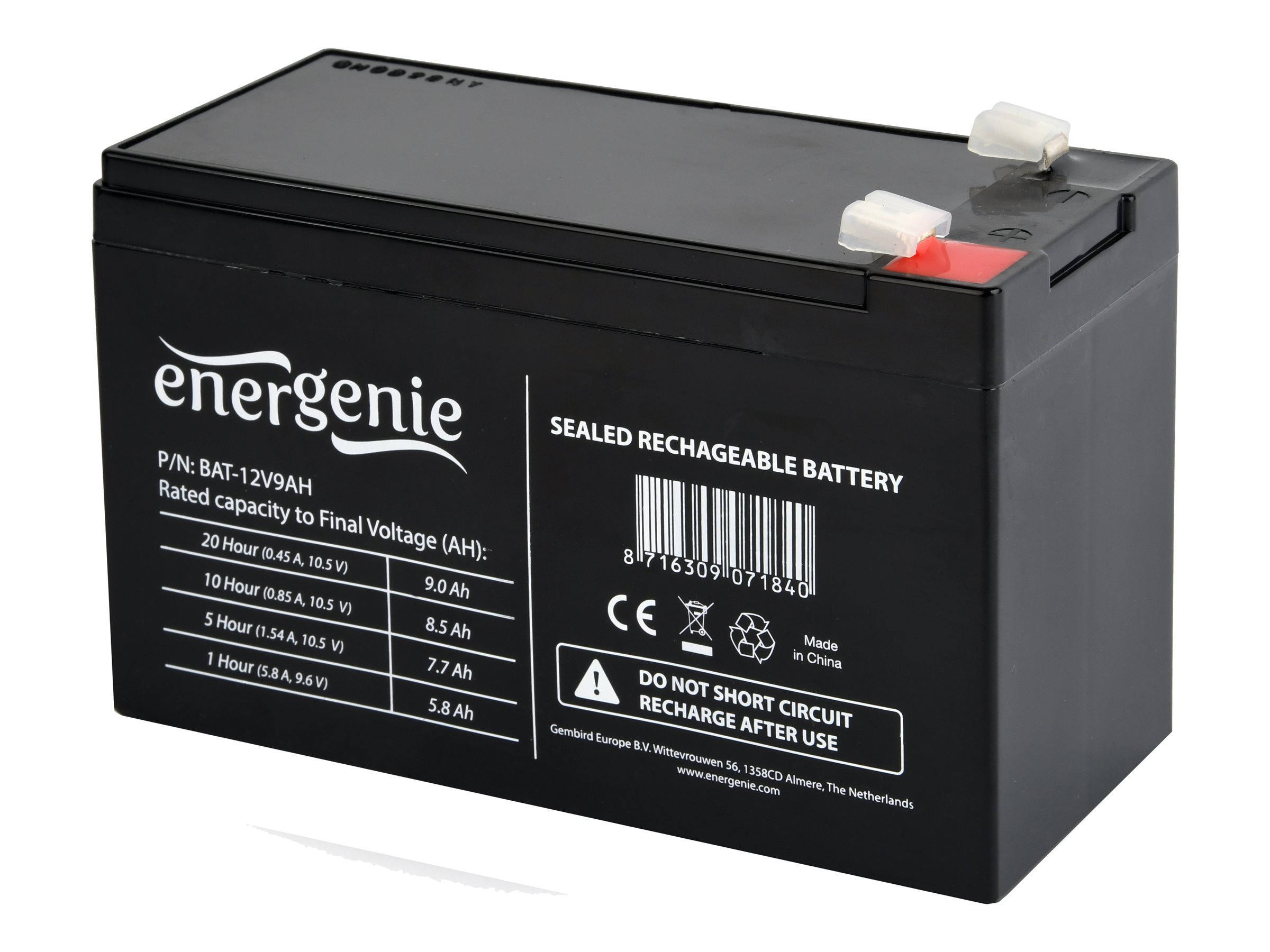 Gembird BAT-12V9AH - UPS-batteri - 1 x batteri - Blysyre - 9 Ah