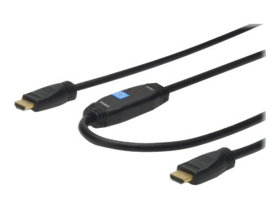 ASSMANN HDMI High Speed with Ethernet HDMI-kabel med Ethernet 20m Sort