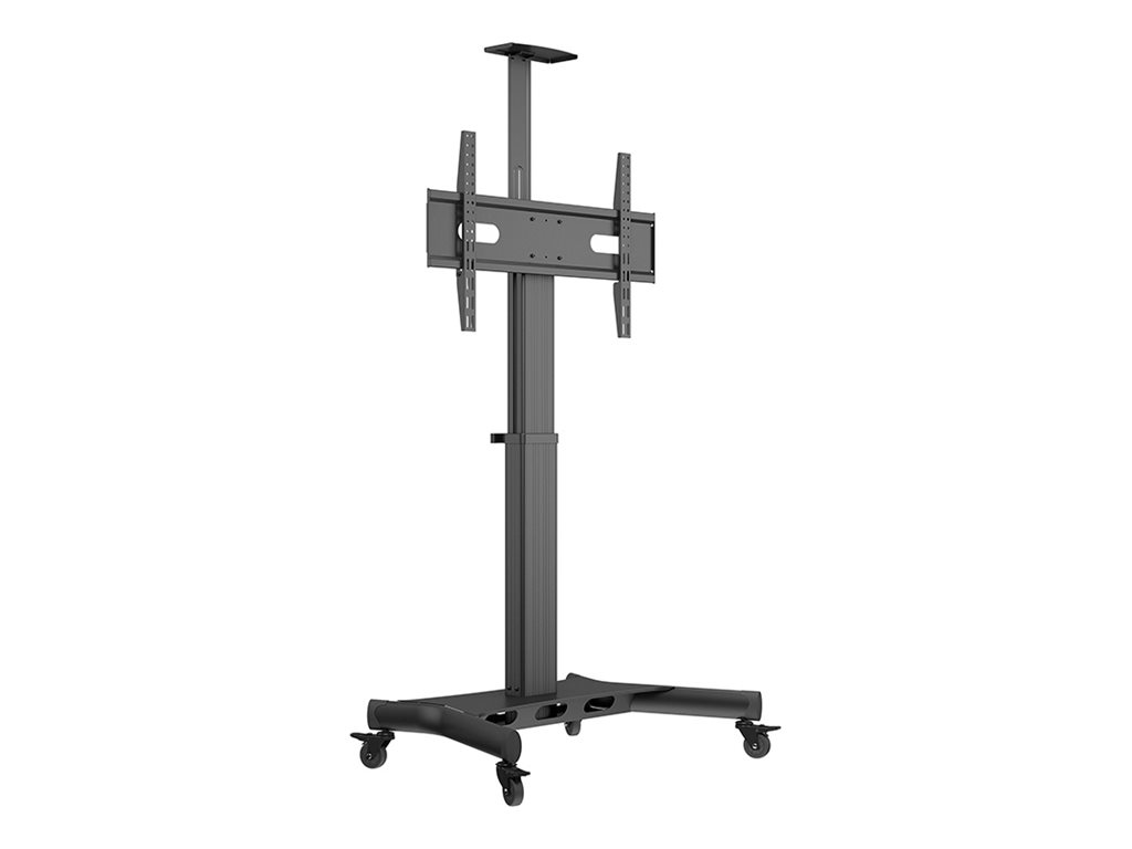 Multibrackets M Public 170 HD - Vogn med hjul - motoriseret - for LCD display - enkelt søjle, gulvstander - aluminium, stål - sort - skærmstørrelse: 32-75