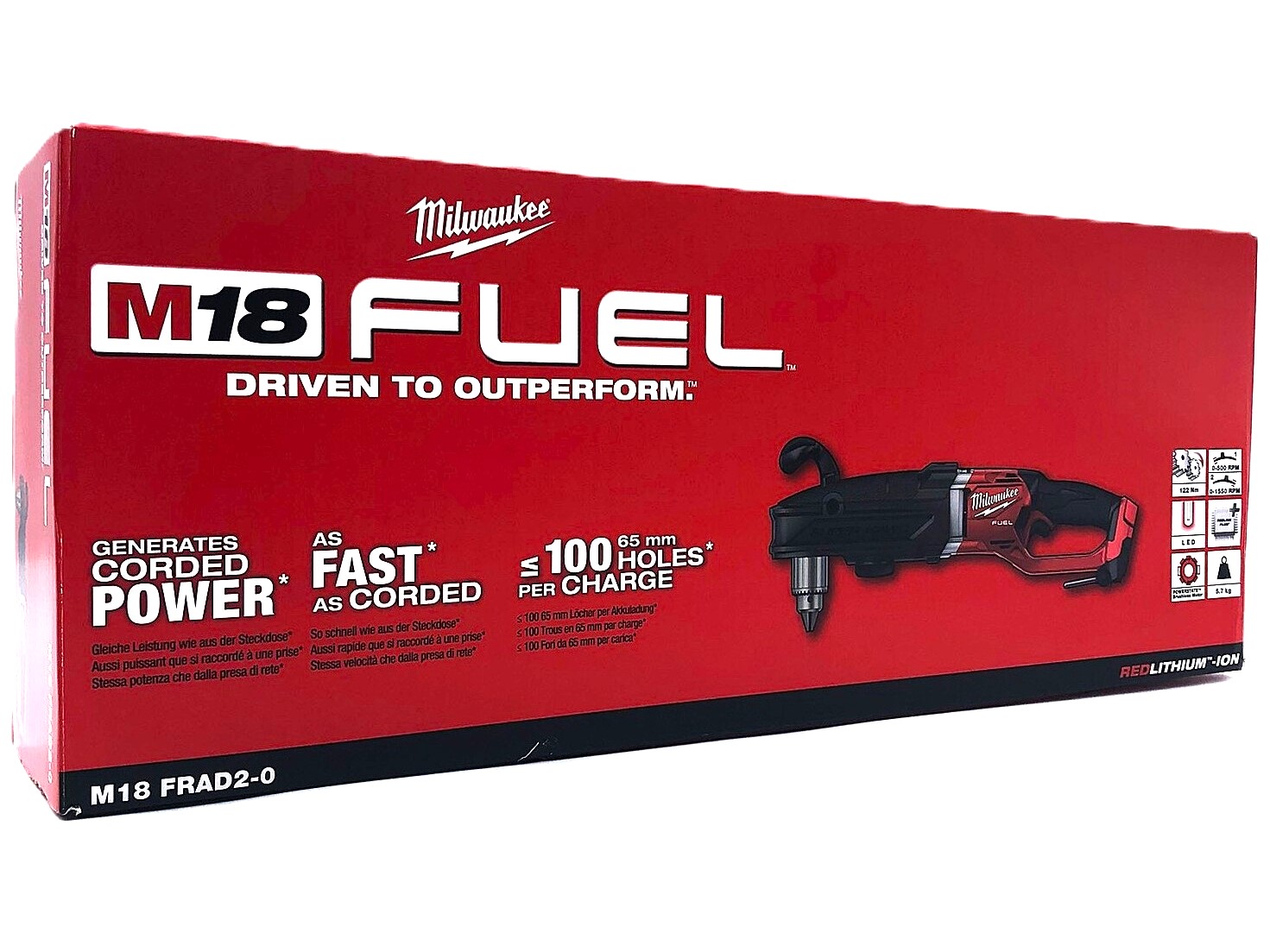 Milwaukee 4933471207, 1,3 cm, 15,2 cm, 1,3 cm, 500 rpm, 1550 rpm, 122 Nm - SOLO