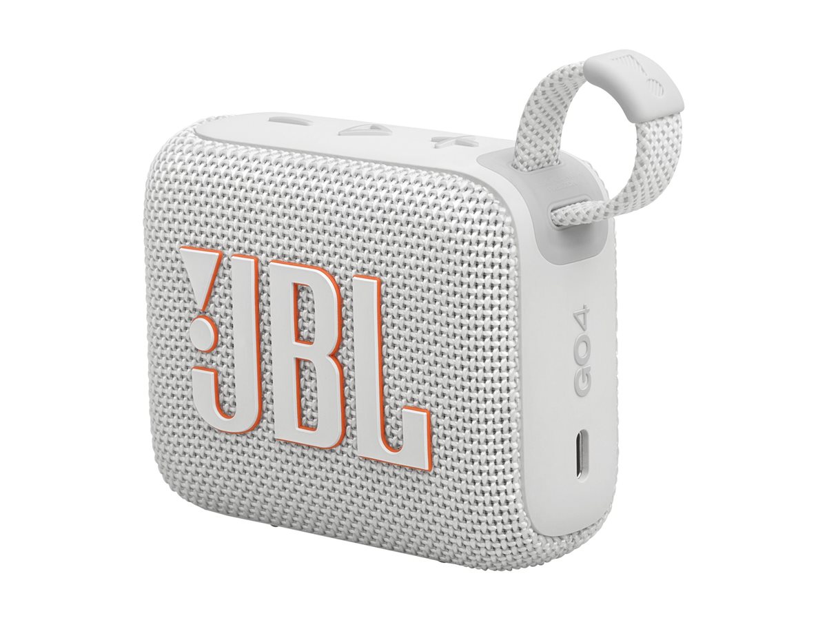 JBL Go 4 - Højttaler - til transportabel brug - trådløs - Bluetooth - App-kontrolleret - 4.2 Watt - hvid