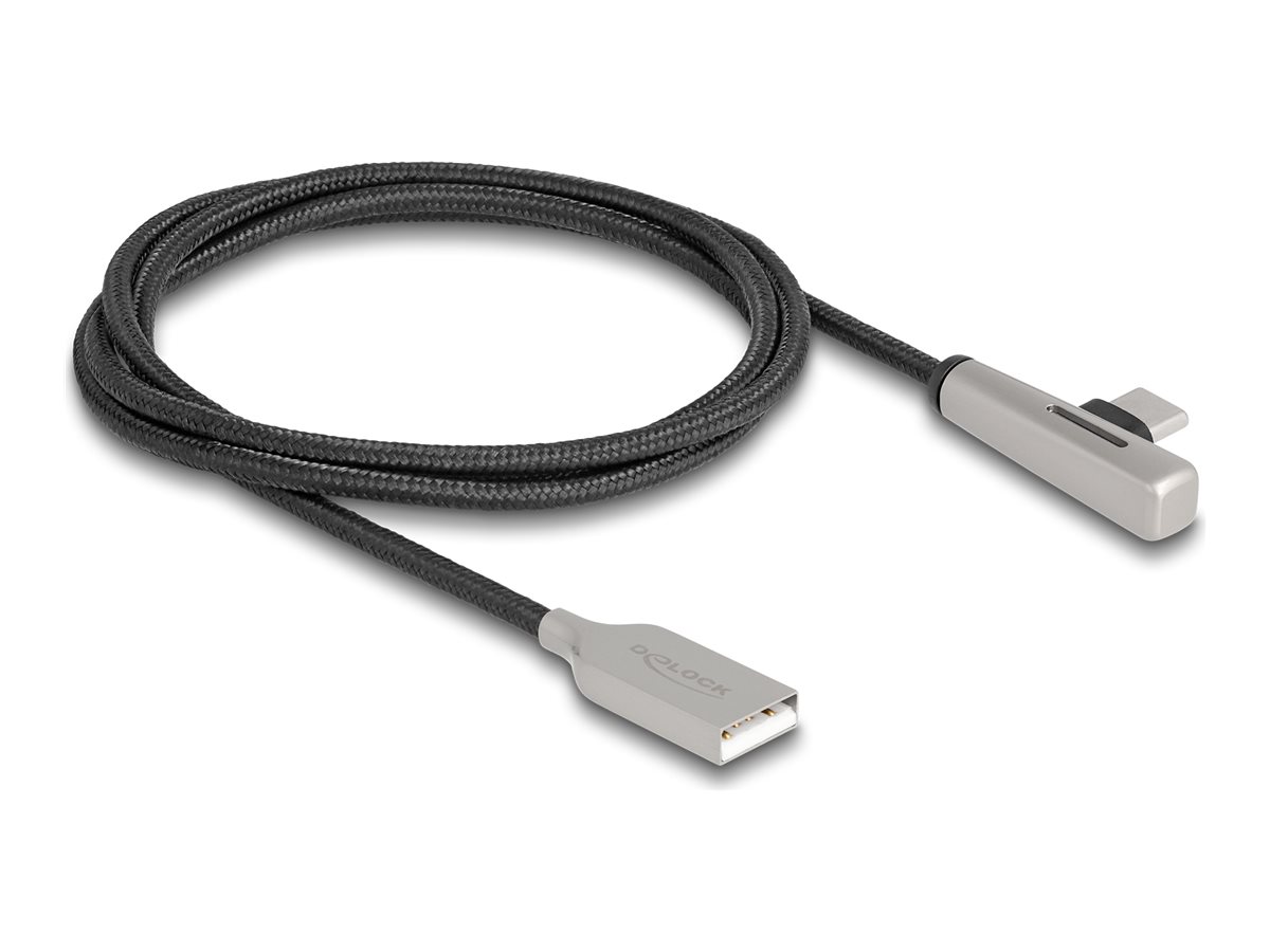 DeLOCK USB 2.0 USB Type-C kabel 1m Sort Sølv