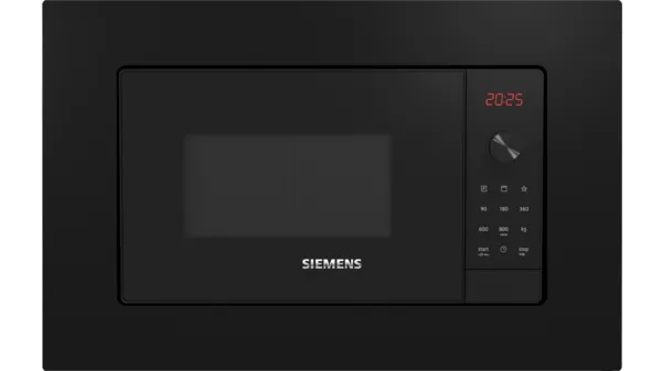 Siemens iQ300 , Indbygget, Kombination mikroovn, 20 L, 800 W, Dreje, Berøring, Sort