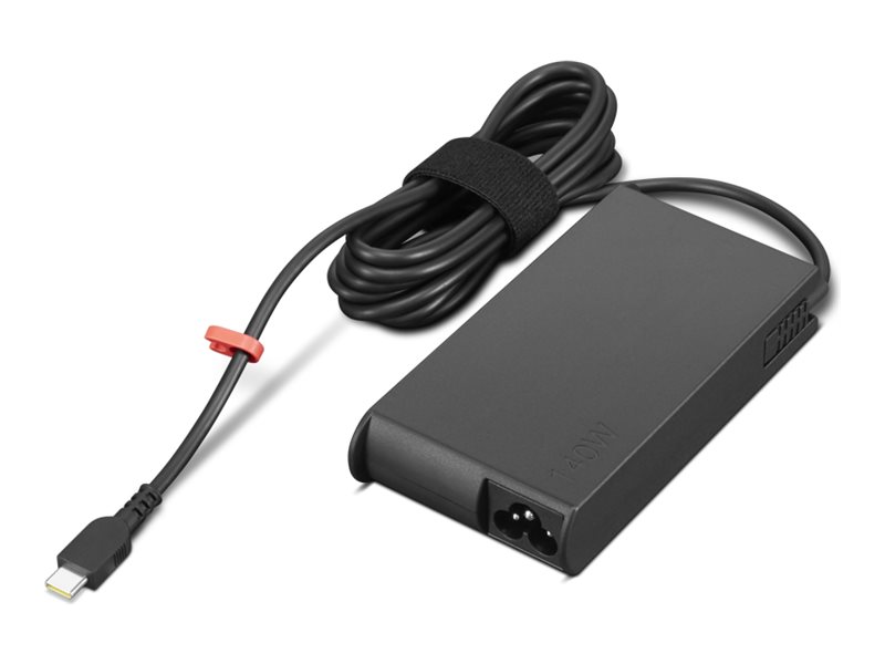 Lenovo - Strømforsyningsadapter - GaN, slank - AC 115-230 V - 140 Watt - Europa - sort