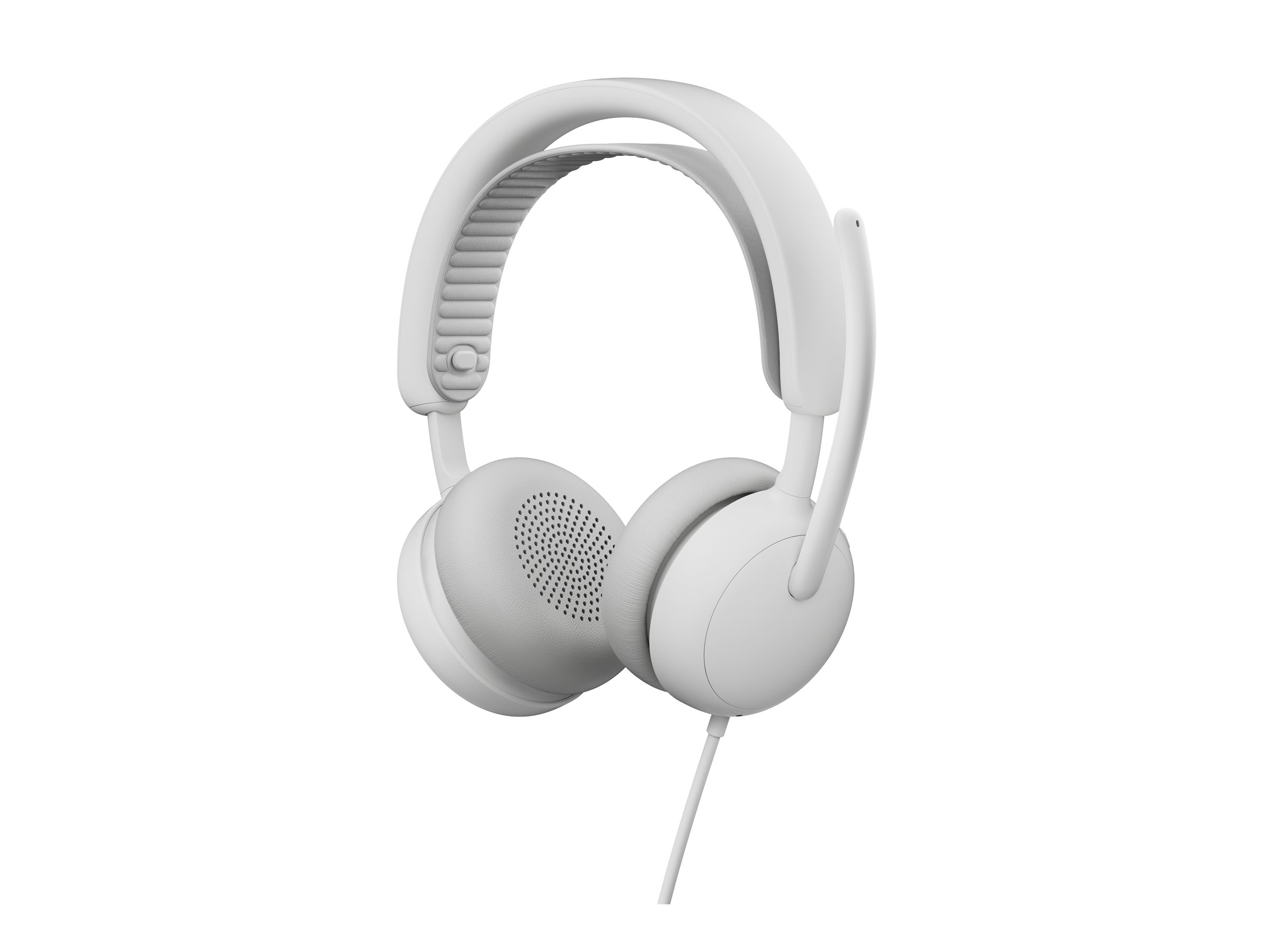 Logitech Zone Wired 2 for Business - Headset - på øret - kablet - aktiv støjfjerning - off-white - Certified for Microsoft Teams