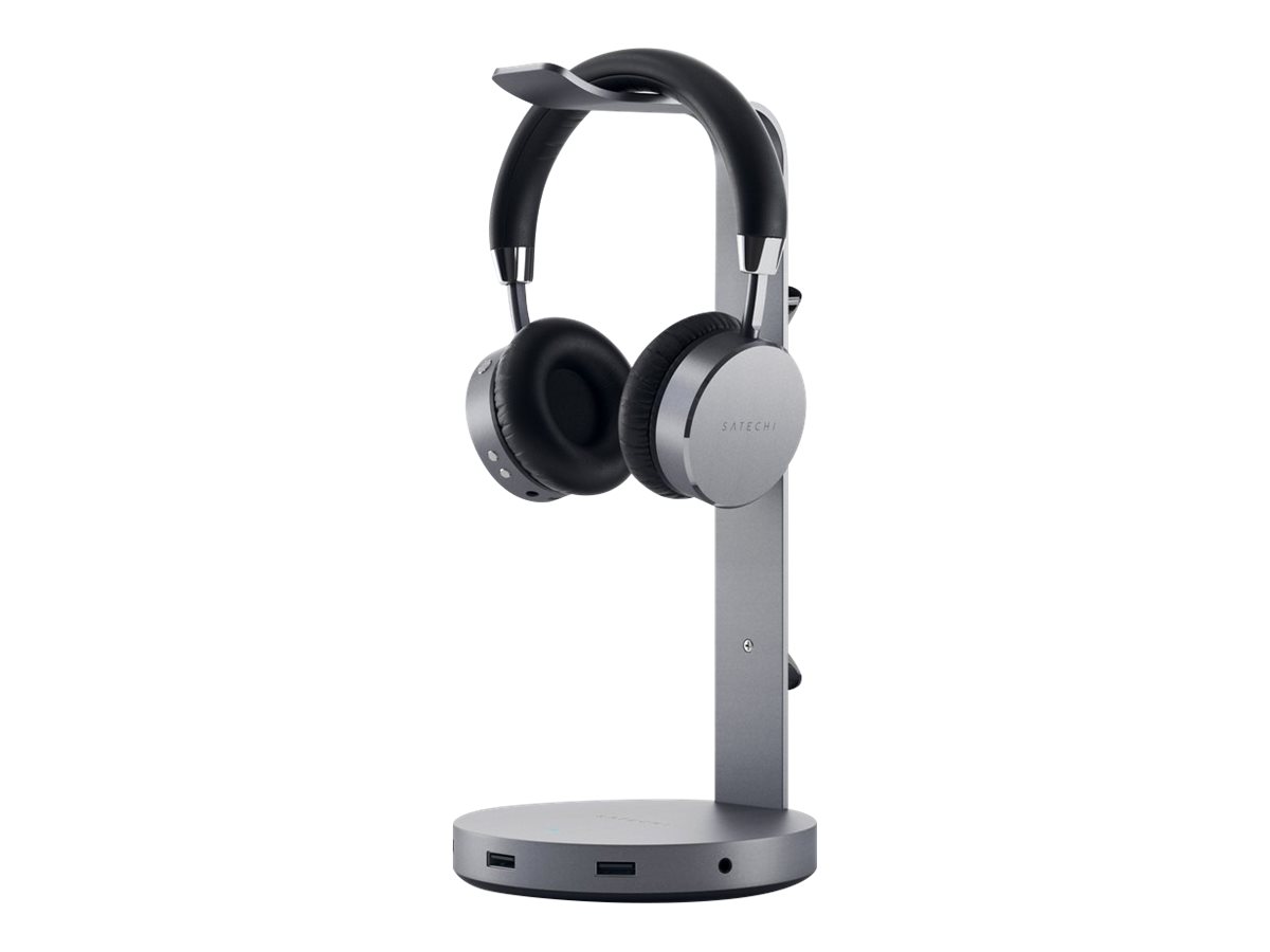 Satechi Aluminum Headphone Stand with built in USB Hub