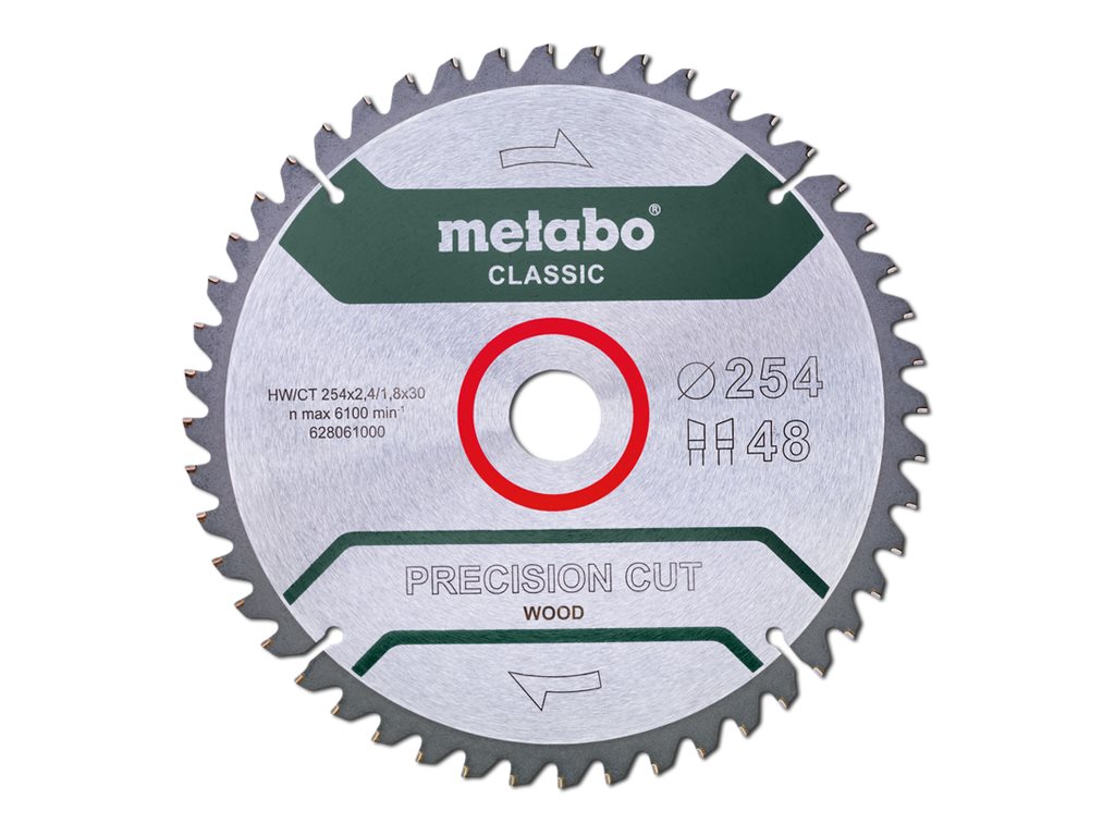 Metabo Classic Precision Cut Wood - Rundsavsklinge - 254 mm - 48 tænder - for Metabo KGS 254 M