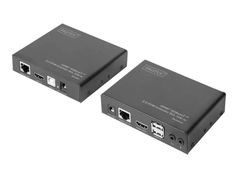 DIGITUS DS-55505 - Extender Set - KVM / audio / USB extender - HDBaseT 2.0
